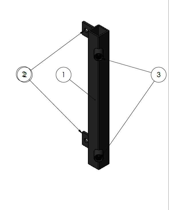 Werkbladhouder ontvangstbuis, 20x20mm Sedeo Pro (2 sterknoppen) - Afbeelding 2